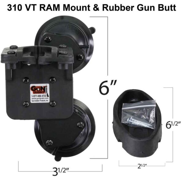 #1 Innovative Tractor or Combine Glass Mount Gun Rack with Rubber Butt
