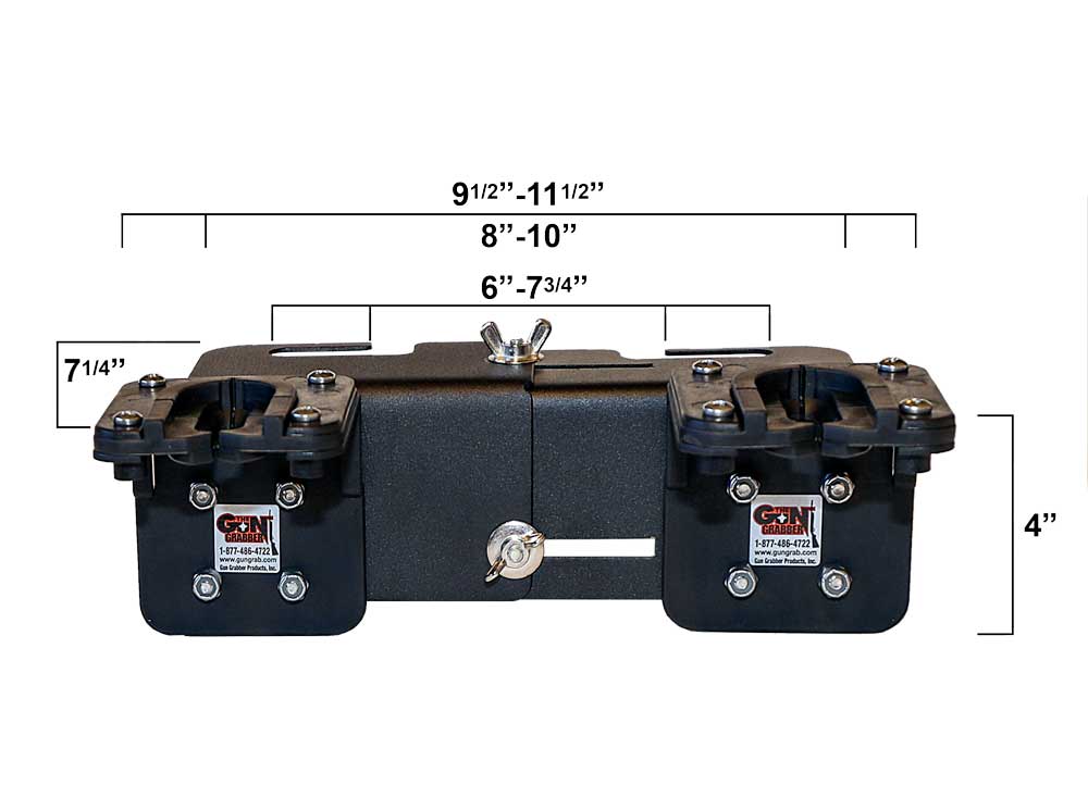 Double Headrest Vehicle Gun Rack 4 Headrest Gun Rack Front Measurements