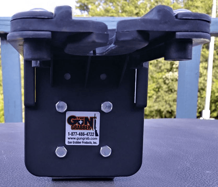 310VT Effective Vehicle Transport Gun Rack Mounting Bracket on a Massey Ferguson 1739 9 Using 4 each number 8 x 12 ½” bolts mount the 310VT to the frame with the bolt heads on the side of the mount. Now use a number 8 split washer and nut, firmly attach the bracket to the frame.