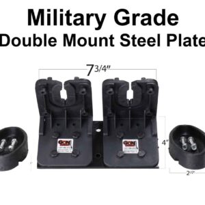Military Grade Steel Plate Double Mount Gun Rack