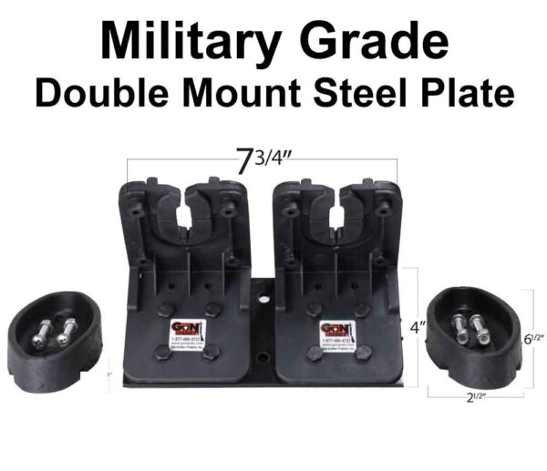 Military Grade Steel Plate Double Mount Gun Rack