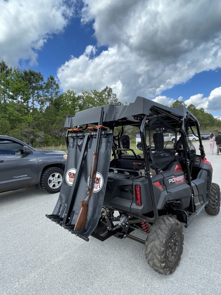 Trailer Hitch Mount Gun Rack Over Under Shot Gun