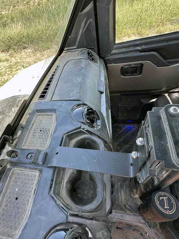 Polaris Ranger 1500 UTV Gun Rack Mounting Bracket 8 Polaris Ranger 1500 UTV Gun Rack Top Side View